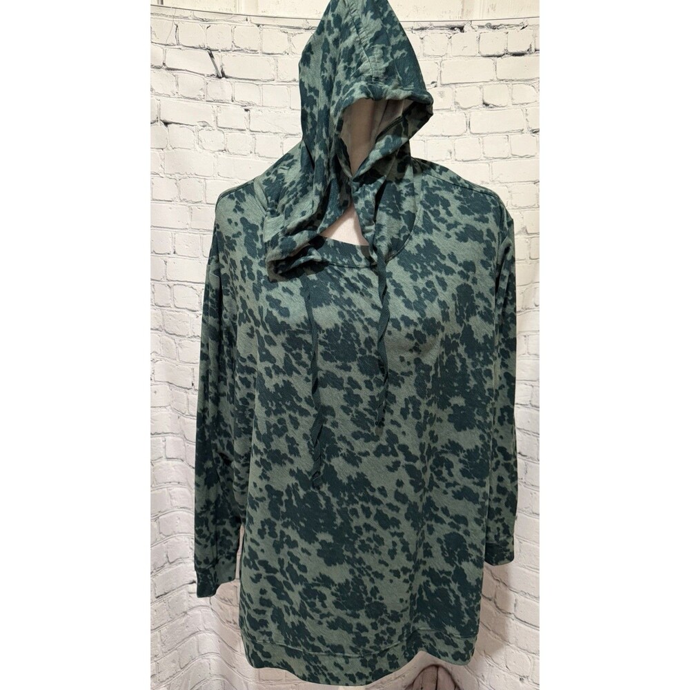 AnyBody lightweight hoodie features a cozy cowl neck with drawstring 1XP